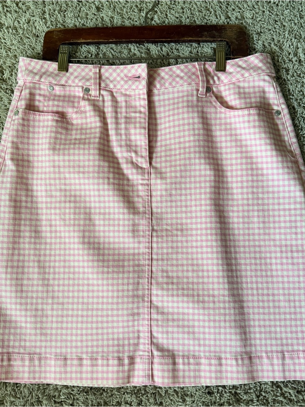 Talbot’s Pink Gingham A-Line Women's Skirt